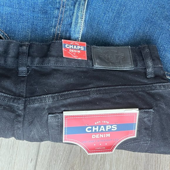 Chaps Ralph Lauren blue black denim strech jeans lot of 2 NWT 10 katelyn delaney - Picture 4 of 7